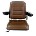 thumbnail image 4 of TABODD Tractor Suspension Seat Forklift & Truck Waterproof Seat w/ Sliding Rails Brown, 4 of 12