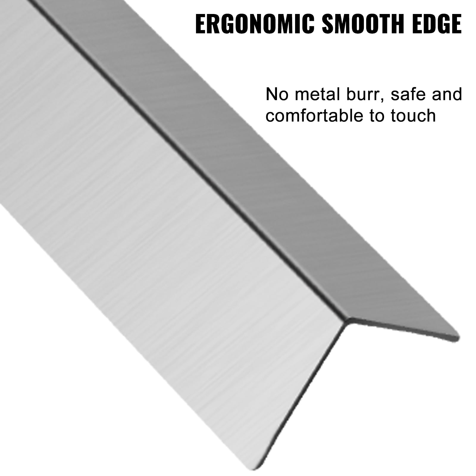 VEVOR Stainless Steel Corner Guards 1 x 1 x 48 inch Metal Wall Corner Protector, Pack of 10 Corner Guards, 20 Ga 304 Stainless Corner Guard with 90-Degree Angle for Wall Protection and Decoration