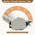 thumbnail image 4 of Aemeios Power Swivel Rocker Recliner Chair with Massage and Heat for Living Room, White, 4 of 11