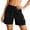 Black -CO15, variant on Women Summer Casual Cargo Shorts with Pockets Knee Length Bermuda Shorts High Waisted Baggy Vacation Clothes Coffee L