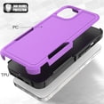 thumbnail image 4 of for iPhone 14 / iPhone 13 Case: Dual Layer Protective Heavy Duty Cell Phone Case Shockproof Rugged Bumper Tough with Screen Protector - 16FT Military Grade Drop Tested for iPhone 14/ iPhone 13, Purple, 4 of 16