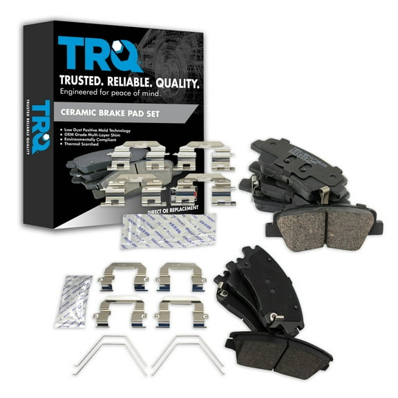 TRQ Ceramic Brake Pads For 17-20 Hyundai Elantra 16-21 Tucson 17-21 Kia Sportage BFA20320