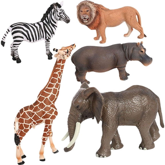 Wiywef Animals Figurines Playset 5pcs Woodland Creatures Animals Model Safari Animal Figures Realistic Wild Jungle Animals Figurines