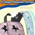 thumbnail image 5 of Unicorn and Star Pink Pattern 17" School Backpacks for Teens,Waterproof Oxford Fabric,S-Shape Padded Straps for School,Travel,Hiking,Camping, 5 of 6