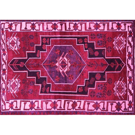 Ahgly Company Indoor Rectangle Persian Pink Traditional Area Rugs, 2' x 4'
