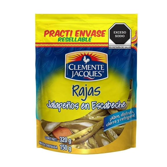 Rajas de chile jalapeño Clemente Jacques en escabeche 320 g