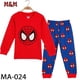 thumbnail image 1 of Conjuntos de pijamas de algodón para niños y niñas, ropa de dormir con dibujos animados de Navidad, de superhéroes, 2020, 1 of 4