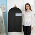 thumbnail image 4 of Foldable Garment Bag with Transparent Window, Hanging Suit Bag for Closet Storage and Travel, Durable Protective Cover for Suits, Skirts and Jackets (100*60cm), 4 of 7