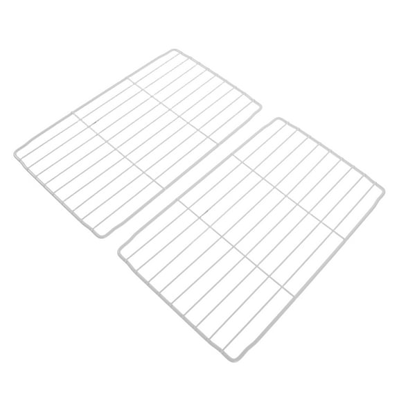 Minkissy Set of 2 White Metal-Freezer Wire Shelves for Organized and Efficient Food Storage