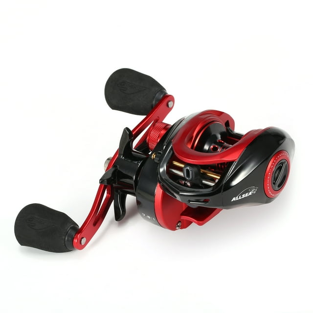 12+1 Roulements à Billes Moulinet de Pêche Baitcasting avec Bobines Profondes 7.8:1 Ratio d'Engrenage pour Lancer d'Appâts