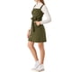 thumbnail image 4 of Vestido de mezclilla A-Line con tirantes ajustables para mujer INSPIRE CHIC XL color verde ejército primavera verano, 4 of 7