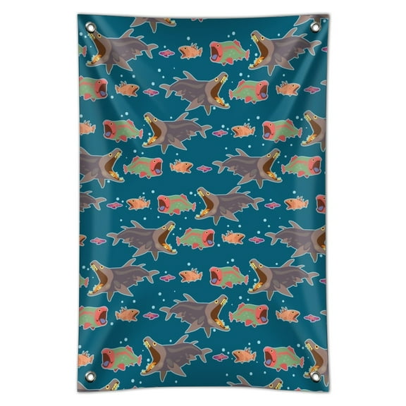 Fish Eat Fish Food Chain Pattern Home Business Office Sign