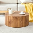 thumbnail image 2 of Cylindrical Table With Elegant Pattern Decoration - , , 27x27x12.04 In, 28.99 Lbs Stylish Design Wood, 27x27x12 Lb, 2 of 6