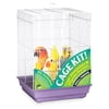 Prevue Pet Products Square Roof White & Purple Bird Cage Starter Kit 91210