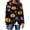 Black, variant on Women Classic Jack-O-Lantern Pumpkin Print Sweatshirts Halloween Crewneck Long Sleeve Tops Fall Fashion Casual Pullover Shirts Teen Girls Cozy Holiday Apparel, S-3XL