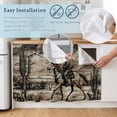 thumbnail image 5 of Western Cowboy Cabinet Curtains for Kitchen 35"W x 35"L, Vintage Desert Cactus Horse Hills Brown Wood Grain Laundry Sink Cabinets Magic Tape Short Curtain Privacy Panel for Bathroom Vanity Cabinets, 5 of 9