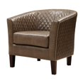 thumbnail image 3 of PRI Chaise d'Appoint en Simili Cuir Marron, 3 of 3