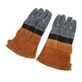 thumbnail image 2 of Protective Mitts, Cooking Fire Resistant Gloves Outdoor Fireproof With 3 Compartment Pockets For Oven Coffee, 2 of 8