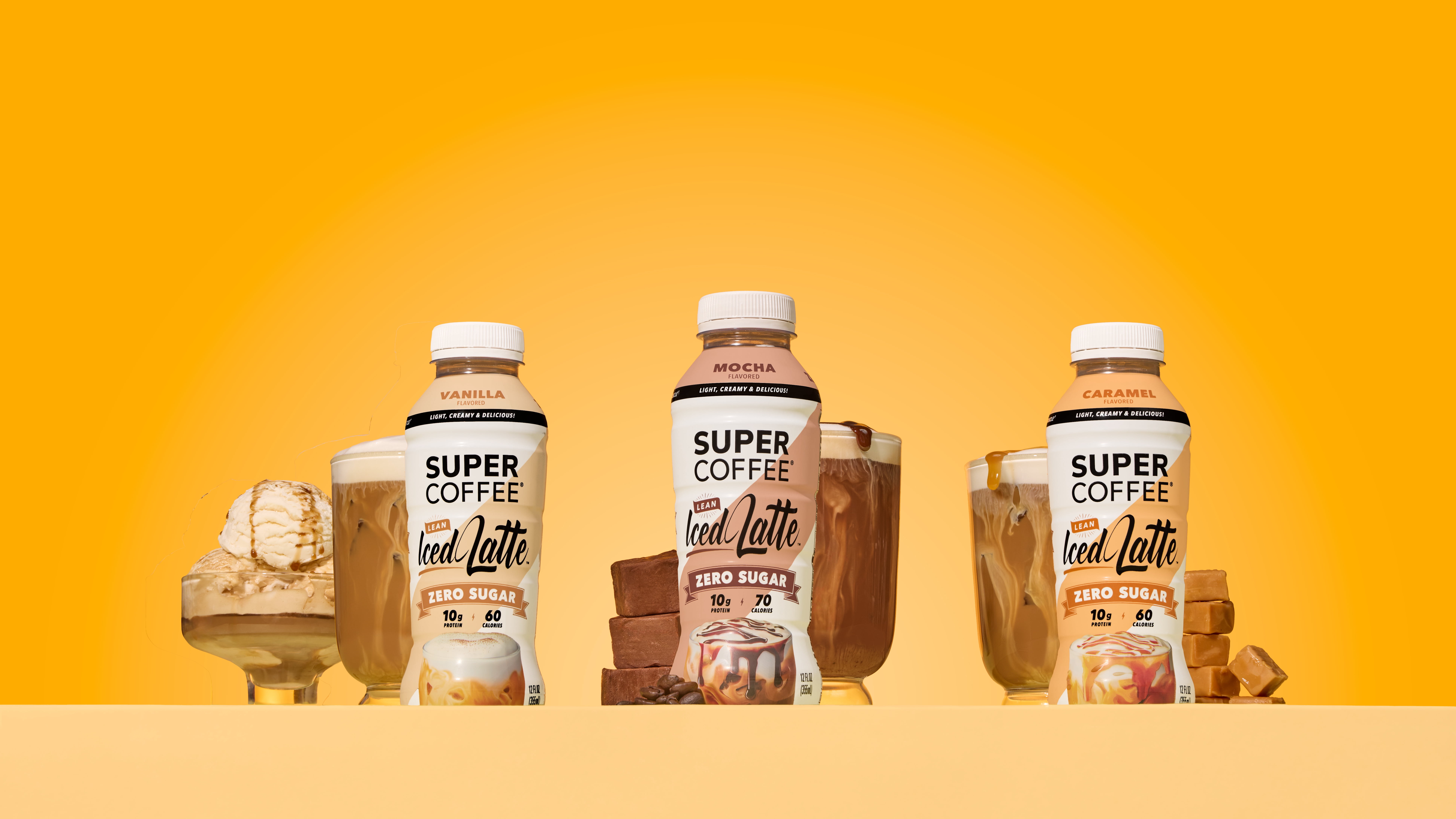 Super Coffee Mocha Latte, Protein Coffee, 12 fl oz Bottle