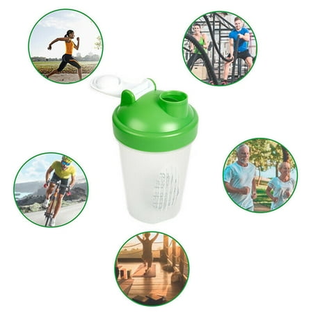 

400ml Shaker Bottle Sports Whey Protein Mixing Bottle with Stirring Ball Bot Cup