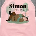thumbnail image 3 of Disney Wish - Simon The Sleepy One - Toddler & Youth Girls Raglan Graphic T-Shirt, 3 of 5