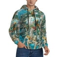 thumbnail image 2 of Lsque Vintage Print Island Skull Pattern Casual Men's Hoodie,Hooded Sweatshirt with Kangaroo Pocket,Pullover Hoodie-3X-Large, 2 of 7