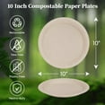 thumbnail image 2 of Paper Plates 10 Inch, 150 Pack Compostable Heavy Duty Disposable Biodegradable Sugarcane Bagasse Eco Friendly Paper Plates for Thanksgiving Party Dinner, 2 of 3