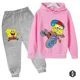 thumbnail image 3 of Conjunto de sudadera y pantalón con capucha de Bob Esponja para niños y niñas, chándal de dibujos animados de primavera, ropa para niñas pequeñas, sudadera de manga larga y pantalón, 2 piezas, 3 of 5