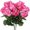 Pink, variant on Vibrant Ruby Red Artificial Flowers Set of 6 for Home Garden Indoor Outdoor Decoration Realistic Faux Floral Arrangements Weather Resistant