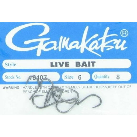 Gamakatsu Saltwater Live Bait Hook, Size 6, Model 18407-6