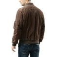 thumbnail image 3 of Landing Leathers Men MA-1 Suede Leather Flight Bomber Jacket (Regular and Big & Tall), 3 of 5