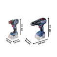 thumbnail image 4 of Rotomartillo Bosch GSB 18V-50 + Llave De Impacto GDX 180-li negro, 4 of 5