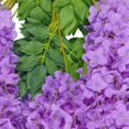 thumbnail image 3 of Sinhoon 12 Pack Artificial Wisteria Vine Ratta Fake Wisteria Hanging Garland Silk Long Hanging Bush Flowers String Home Party Wedding Decor (Purple), 3 of 6