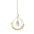 thumbnail image 2 of Clearance Hangs under $5,Top Glass Double Rings Moon For Car Chandelier Garden Window Hanging Ornament Rainbow Maker Colorful Home Decor Housewarming Gifts, 2 of 5