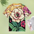 thumbnail image 5 of Flower Power T-Shirt O Neck Oversize T-Shirts Short Sleeve Classic Tees Women Summer Graphic Tops, 5 of 5