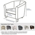 thumbnail image 4 of Housse de Fauteuil Club Ensemble de Pièces Housses de Fauteuil Tub avec Housse de Coussin Housses de Fauteuil en Velours Extensible Housses de Fauteuil Tonneau Rond Doux pour Salon Bar Comptoir Club (Velours), 4 of 8