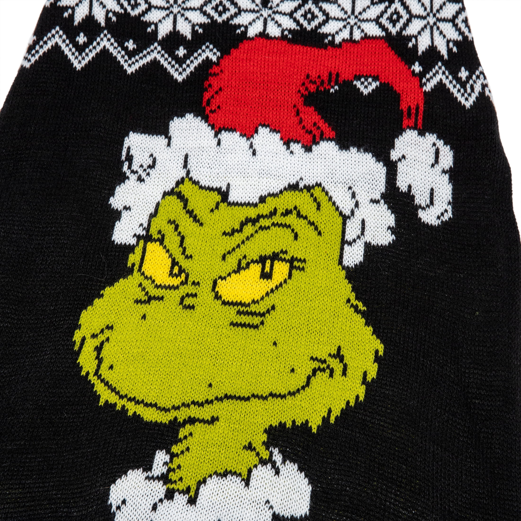 Dr. Seuss' The Grinch! Holiday Pet Sweater for Dogs, Grinch Face, Black, Large