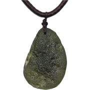 Raw Moldavite Crystal Necklace Certified Meteorite Moldavite Tektite Healing Crystal Necklace,Irregular Shape