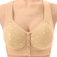 thumbnail image 2 of Lixiuxyad Women's Soft Lace Front Closure Bralette Comfortable Wireless Bra Supportive Seamless Underwear For Everyday Wear,Bras for Women Yellow 48, 2 of 4