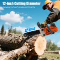 thumbnail image 3 of 25.4cc Gas Chainsaw, 900W 2-Stroke Engine, 11.8-Inch Cutting Bar, Lightweight 11 lbs for Wood Cutting, 3 of 19