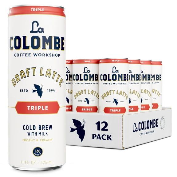 La Colombe Triple Draft Latte Cold Brew Ready-to-Drink Coffee, 11 fl oz, 12 Pack Cans