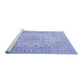 thumbnail image 2 of Ahgly Company Machine Washable Indoor Rectangle Medallion Blue Traditional Area Rugs, 6' x 9', 2 of 4