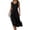 Black, variant on Wdgfv Linen Dresses for Women 2025 Summer Beach Sleeveless Flowy Loose Maxi Sundress Boat Neck Button Down Gauze Dress