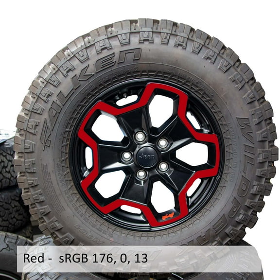 Collectible Decals Wheel Vinyl Decal Overlays 17" Inch Rim for Gladiator JT Rubicon