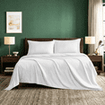 thumbnail image 3 of CH 4-Piece Queen Size Sheet Set – Soft Microfiber Bedding with 14'' Deep Pockets, Lightweight & Fade Resistant, Pearl White, 3 of 7