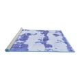 thumbnail image 2 of Ahgly Company Machine Washable Indoor Round Abstract Blue Modern Area Rugs, 7' Round, 2 of 4