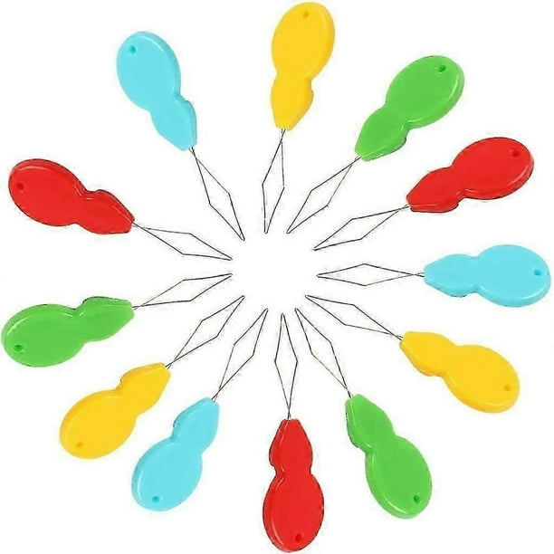 10-Piece Needle Threader Gourd-shaped needle threader is easy to insert hand sewing needles. (Assorted colors)