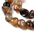thumbnail image 4 of 5Strand Natural Agate Beads Strands Tumbled Stone Saddle Brown 6.5~11.5x10~13.5x8~10.5mm Hole: 1.2mm about 36~40pcs/strand 14.29~14.65 inch(36.3~37.2cm)., 4 of 6