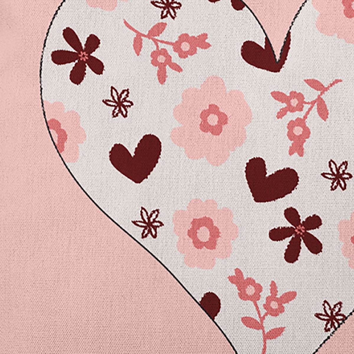 18"x18" Simply Daisy Valentines Flowery Love Hearts Poly Accent Pillow, Silver Qty 1