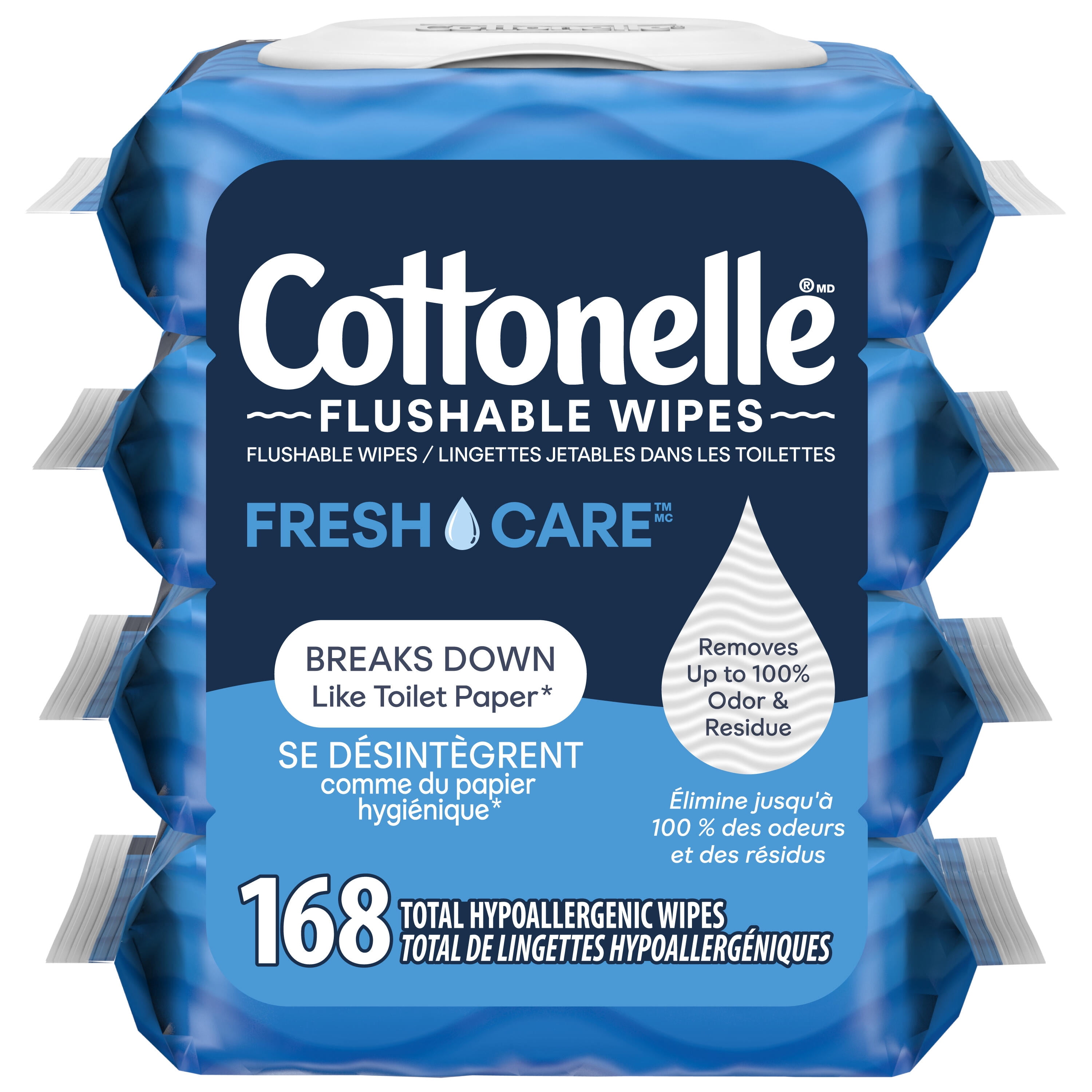 Cottonelle Fresh Care, Flushable Wipes, 168 Wipes